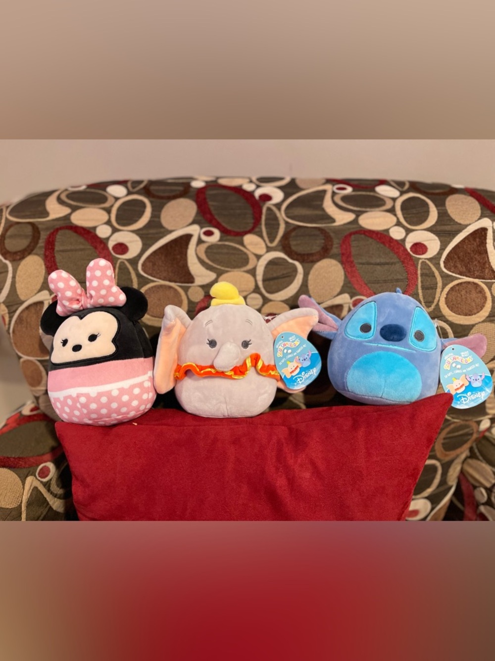 Disney Tsum Tsum Trio Plush Set - Pink Minnie, Gray Dumbo & Blue Stitch